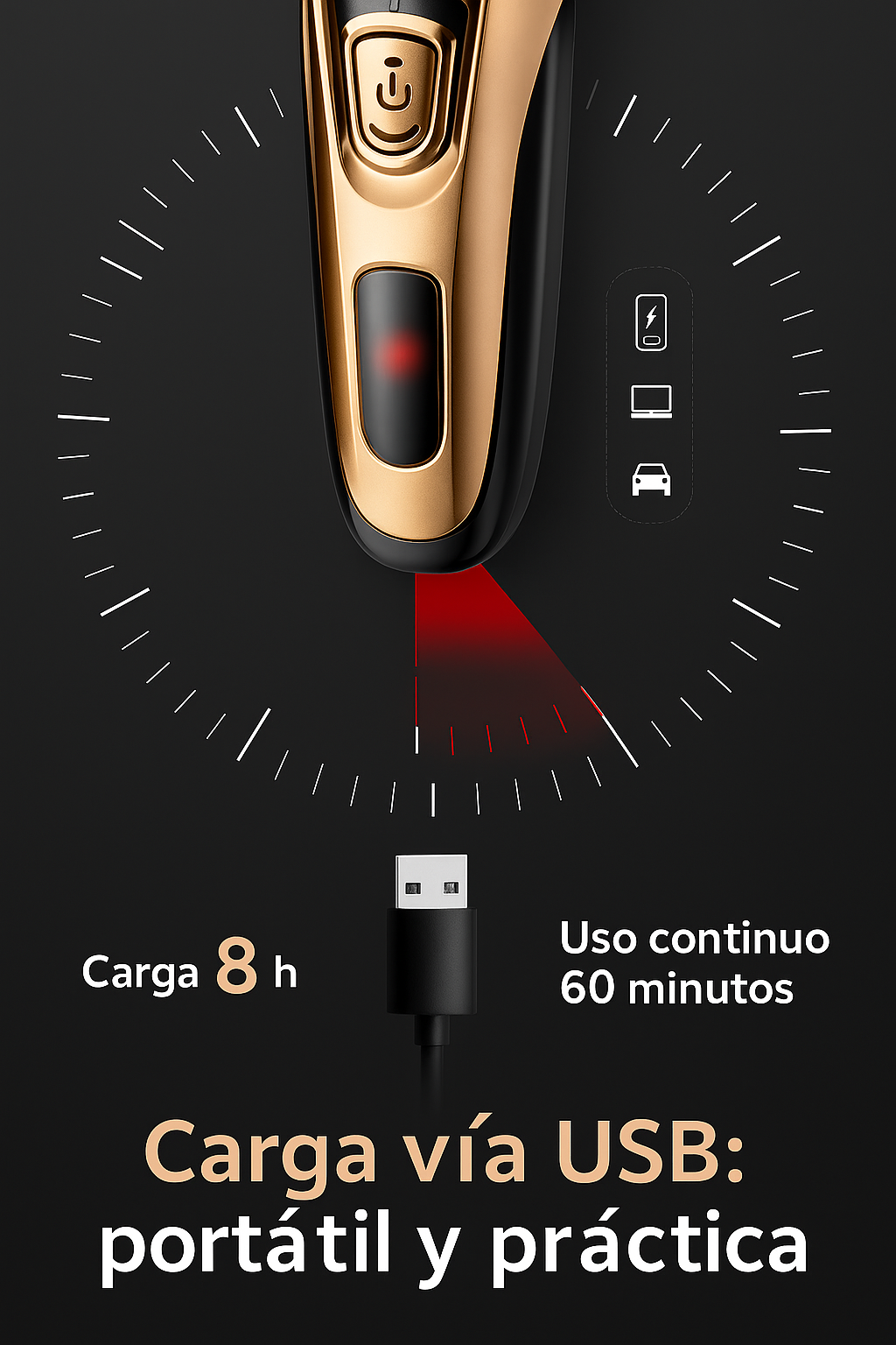 Afeitadora recargable 3 en 1