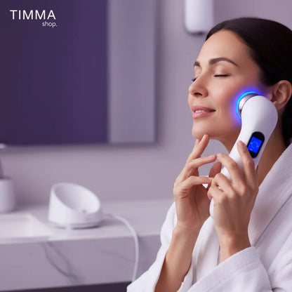 Masajeador Facial Timma Shop - Radiofrecuencia LED EMS 3 en 1 Antiarrugas Profesional