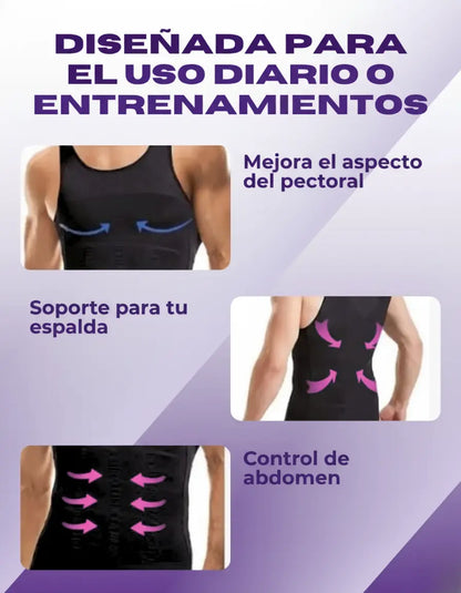 Camiseta Modeladora Postural para Hombre - Mejora Postura y Silueta Masculina | Timma Shop