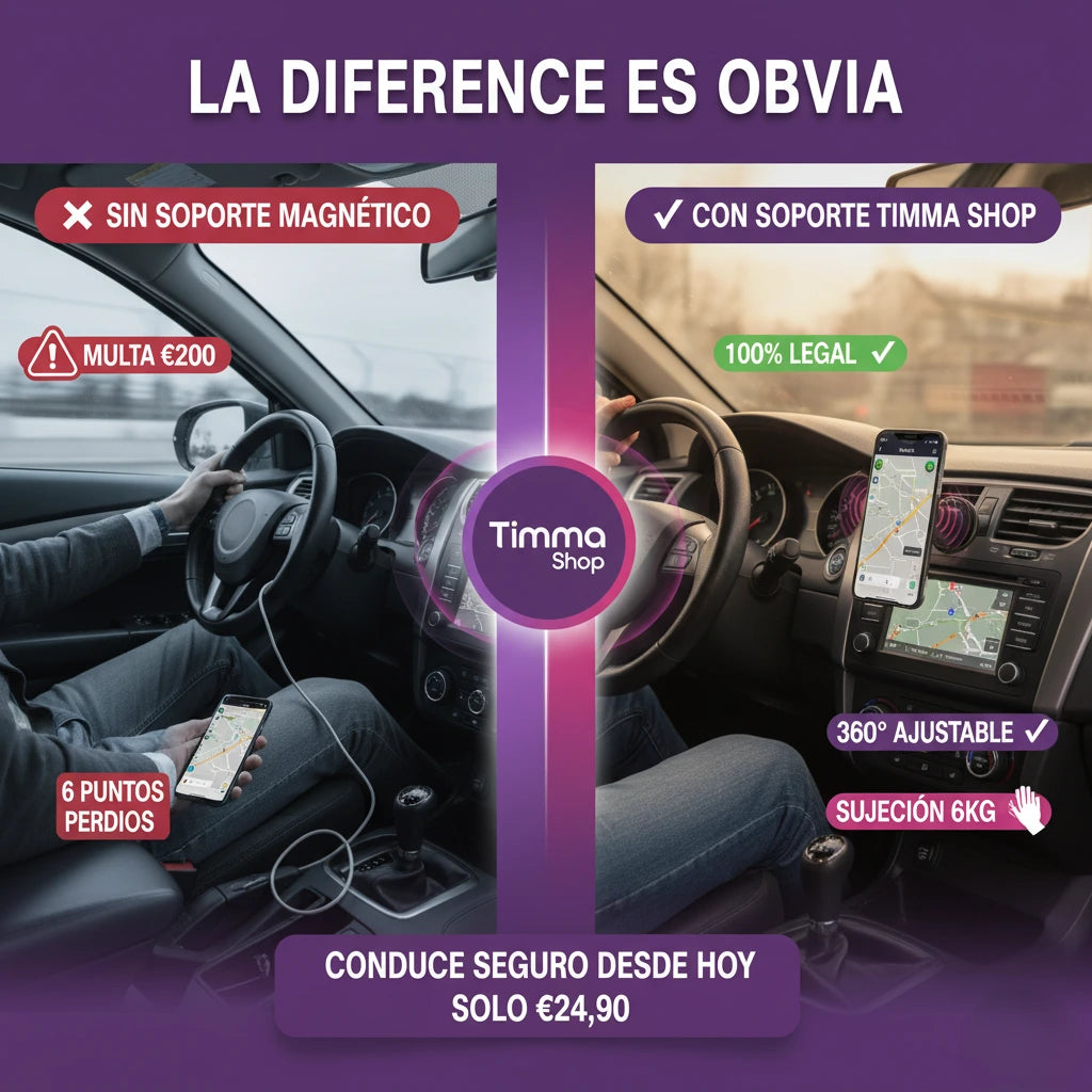 Soporte Magnético Coche Premium 360° | Rotación Universal | Timma Shop