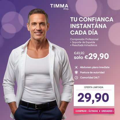 Camiseta Modeladora Postural para Hombre - Mejora Postura y Silueta Masculina | Timma Shop
