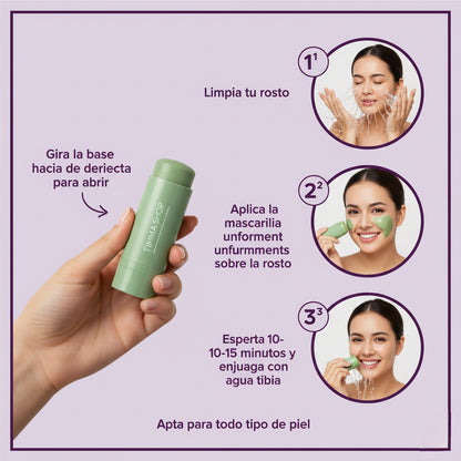 Mascarilla Facial Purificante en Barra - Control de Grasa y Poros | Piel Mixta y Grasa | Timma Shop