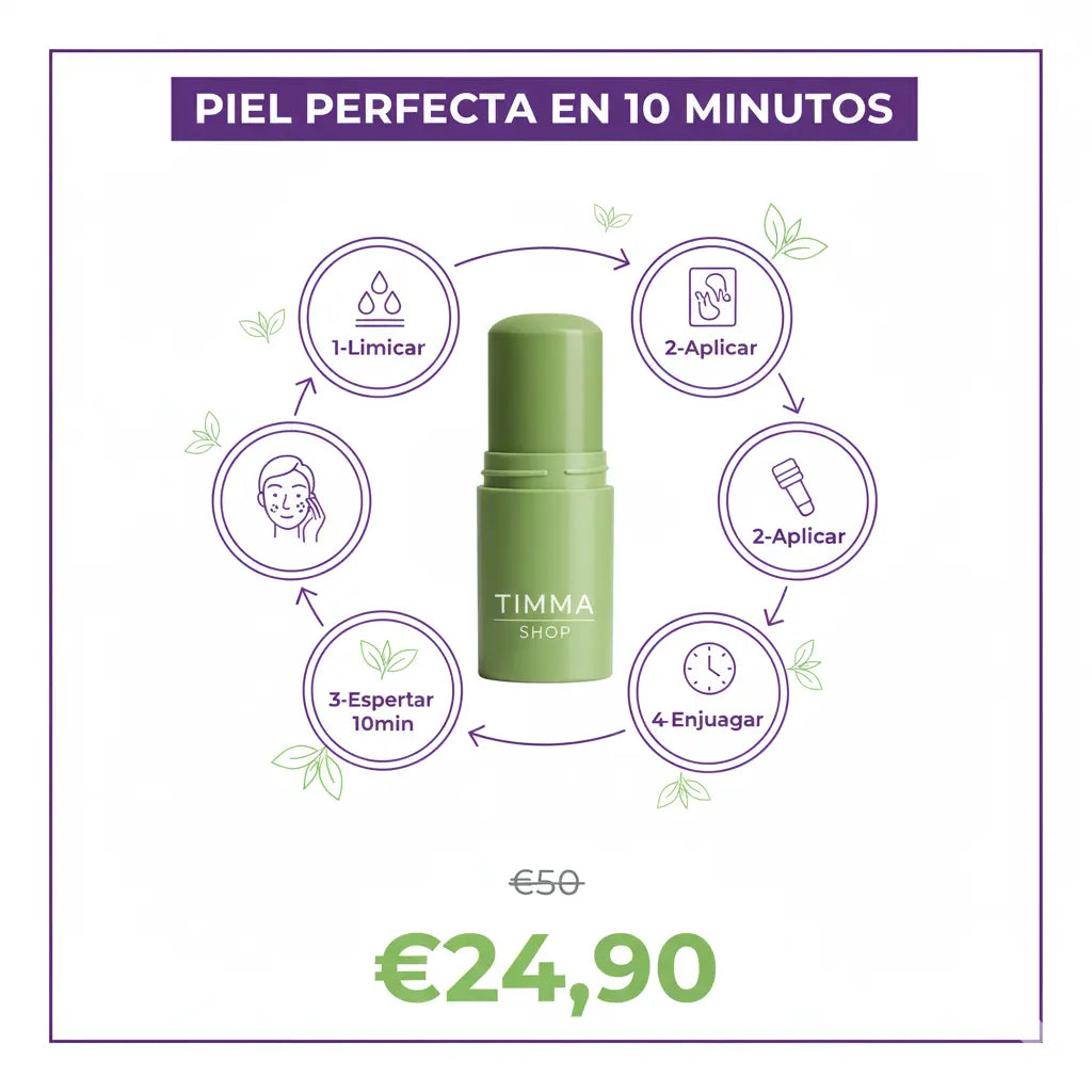 Mascarilla Facial Purificante en Barra - Control de Grasa y Poros | Piel Mixta y Grasa | Timma Shop