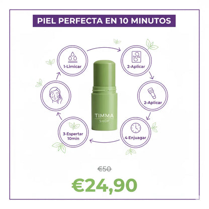 Mascarilla Facial Purificante en Barra - Control de Grasa y Poros | Piel Mixta y Grasa | Timma Shop