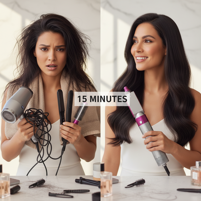 Cepillo Secador 5 en 1 Timma Shop - Secador Alisador Rizador Profesional 1000W