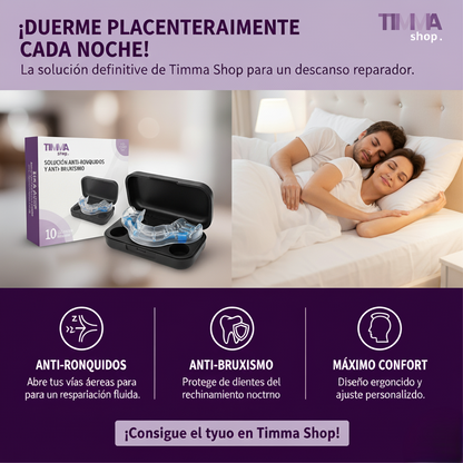 Protector Bucal 2 en 1 Timma Shop - Antirronquidos y Anti Bruxismo