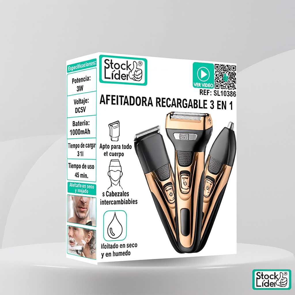Afeitadora recargable 3 en 1